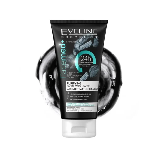 Eveline Cosmetics Facemed+ Purifying Facial Wash Paste With Activated Carbon 150 ml